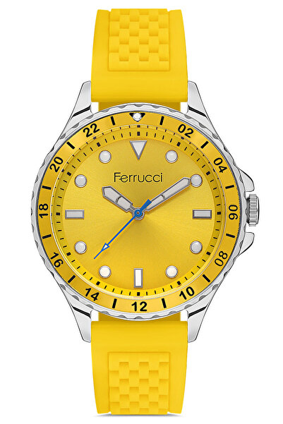 Ferrucci Kadın Kol Saati Çelik Kasa Slikon Kordon Su Geçirmez Takvimli Spor Model