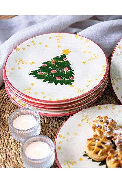 FH finehome Ellen Pine Tree 6 Piece Cake Set