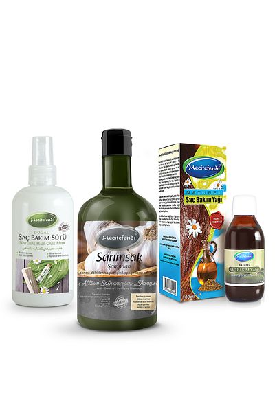 Mecitefendi Mecitefendi Garlic Shampoo and Hair Care Set - Oil and Milk