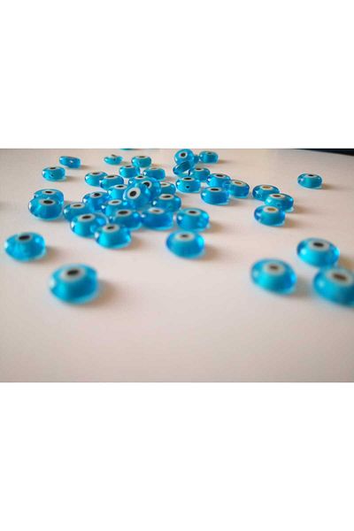 PASAMİA Blue Glass Evil Eye Bead 0.8 Mm (20 PCS)