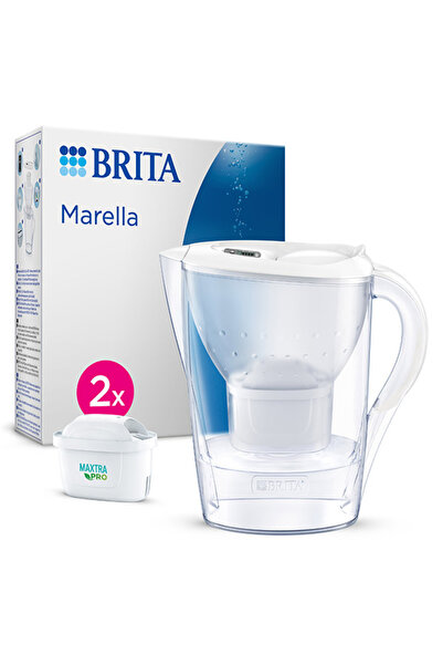 BRITA Marella Cool 2x Maxtra Pro All-In-1 Filtreli Su Arıtma Sürahisi - Beyaz 2,4 lt
