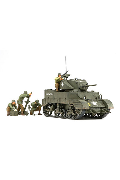 Genel Markalar 1/35 US. M5A1 Light Tank with Figures Plastik Tank ve Figür Ma...