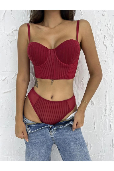 Donna Libertà "Bralette Set with Detailed Corset Support"