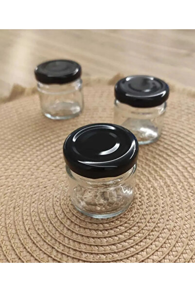 Sampex 40cc Jar Black Small Jar with Lid Honey Jar 50pcs