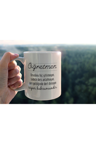 BENİMSER REKLAM Teacher Superhero Special Design Printed Ceramic Coffee Tea Cup