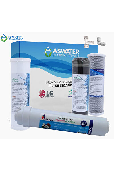 As Water Ihlas Aura Cebilon Uyumlu Açık Kasa Su Arıtma 4lü Lüx 10" Filtre Set