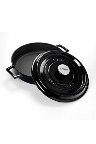 Lava ( 1 PC ) Lava Black Round Multi-Purpose Pot 28 cm