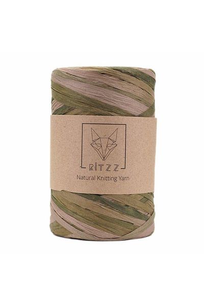Himalaya Ebruli Soft Raffia Rope Ritzz R014 Χακί Πράσινο (150G)