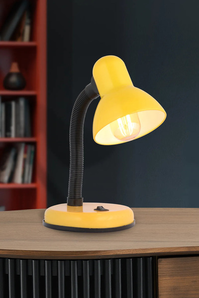 giyitec Venüs Modern Spiralli Masa Lambası Sarı