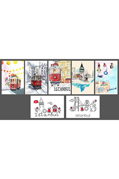 TELLGRAF İstanbul Temalı Kartpostal Seti (10x15 cm 7 Adet)