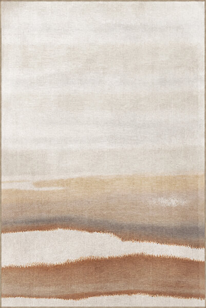 Rugs Modern Halı SDNEY Bej Kahve Temalı Geçişli Soyut Desen Kreatif Modern De...