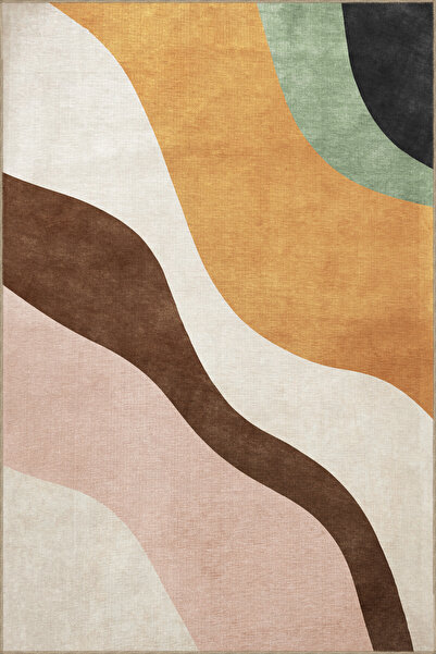 Rugs Modern Halı SDNEY Çok Renkli Karma Dalgalı Desenli Kreatif Modern Dekora...