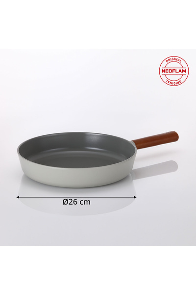 NEOFLAM Fika Gray 4 Piece Practical 26 cm Pot Pan Wok Set