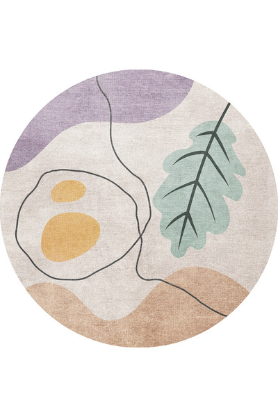 Rugs Modern Halı Sdney Multicolor Abstract Figure Floral Pattern Creative Mod...