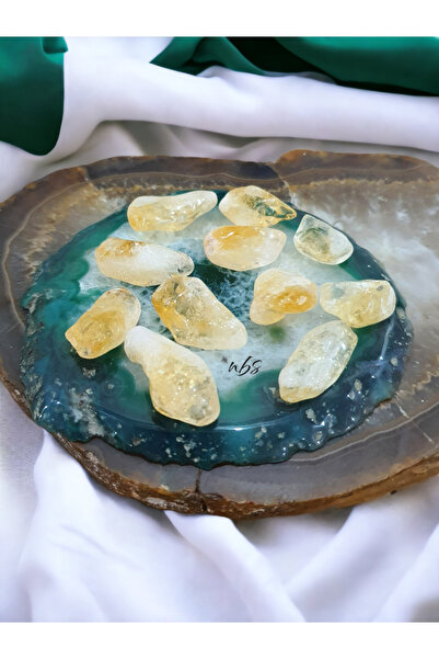 NBS Beautiful Naturel Stones Para Taşı Sitrin Gerçek Tımbıl Parça 1-2 cm ( 1 Adet ) ( Zenginlik titreşimi yayar )