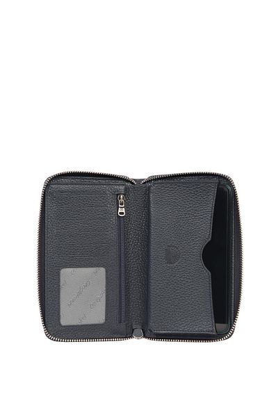 CENGİZ PAKEL Cengiz Pakel Unisex Genuine Leather Portfolio with Phone Compartment/Czüdan- 65580 - Dark Blue