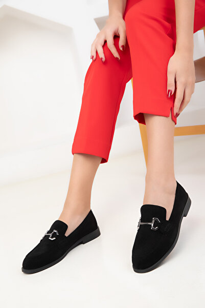 SOHO Black Suede Women's Casual Shoes 18561