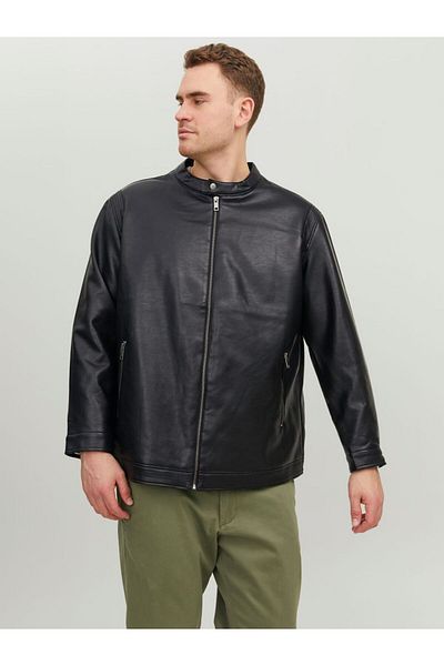 Jack & Jones Plus Lederoptik'te Bikerjacke Artı Lederoptik'te Bikerjacke