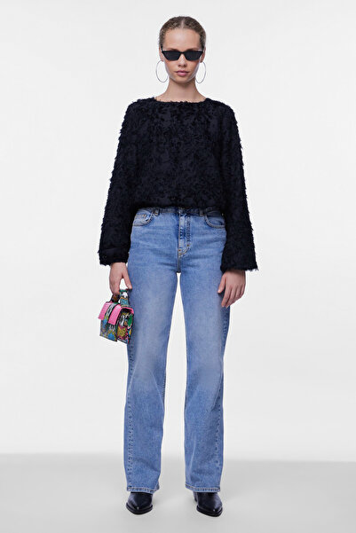 PIECES Pcsıara Cropped Boat Neck Top Bc