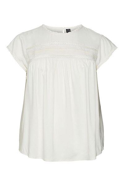 Veromoda Curve VMDEBBIE Plisse-Bluse – S/L-Top, WVN GA Kurve, NOOS
