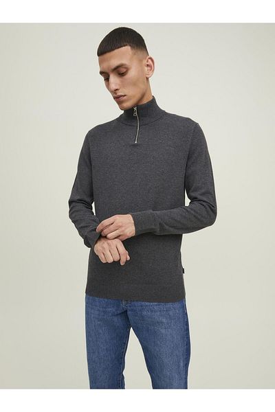 Jack & Jones Strickpullover Halbreißverschluss