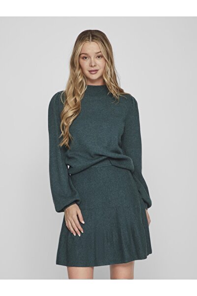 VILA Langarmbluse mit Stehkragen