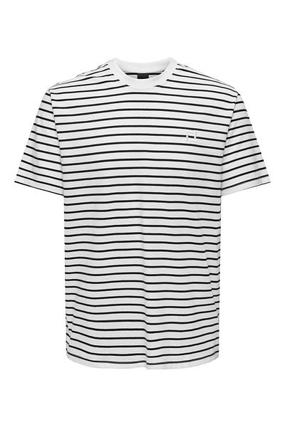 Only & Sons Μπλουζάκι ONSHENRY REG ριγέ SS - Schlauchschal NOOS