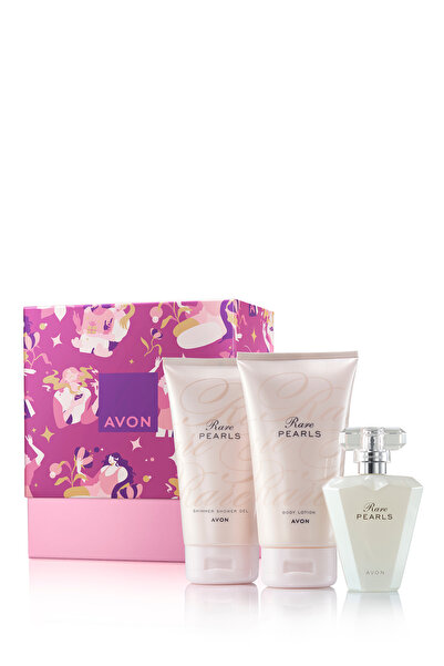 AVON Rare Pearls Kadın Parfüm Losyon Ve Duş Jeli Hediye Seti