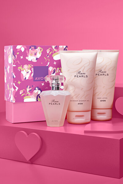 AVON Rare Pearls Kadın Parfüm Losyon Ve Duş Jeli Hediye Seti