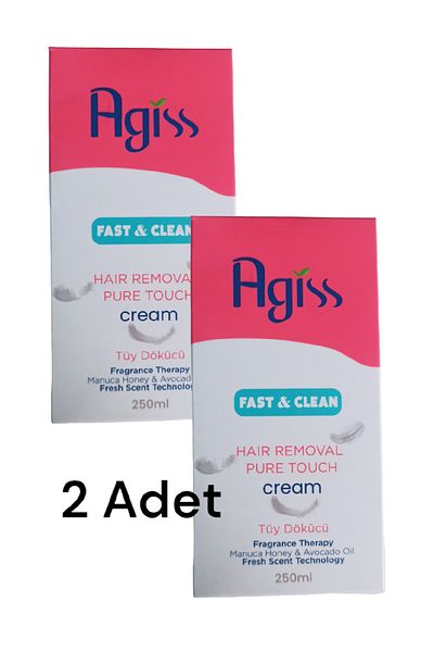 AGISS Agiss 250 ml Depilatory - Cream Lotion, 10 Natural Cured Hair Reducer with E-Vitamin