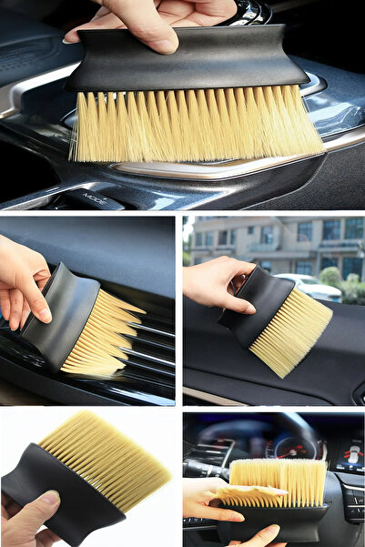 Riddex Araba Için Plastik Saplı Geniş Yumuşak Kıl Fırça Detaylı Toz Alma Yıka...