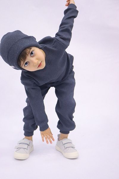 BALKABAĞI Anthracite Melange / Smoke Fittili Baby and Kids 3-Piece Set