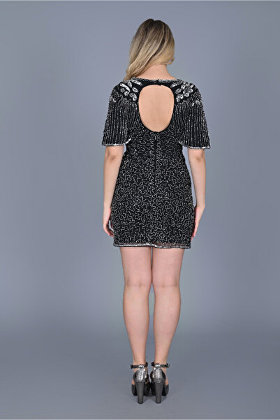 GATSBYLADY LONDON ENNİE - EL İŞLEMELİ , TAŞEL DETAYLI ELBİSE