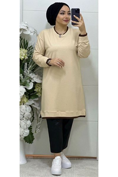 Ebrarengiz Moda KATKAT ΓΥΝΑΙΚΕΙΑ ΤΟΥΝΙΚ Lycra ΒΑΜΒΑΚΙ COMPACT