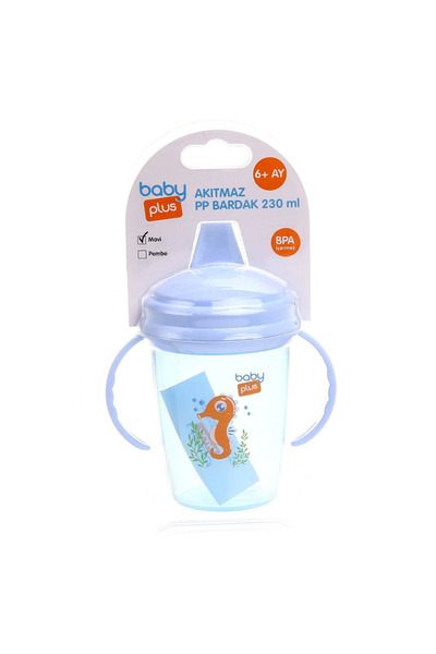 Baby Plus Non-Spill PP Drinking Cup 6+ Months 230 ml Blue
