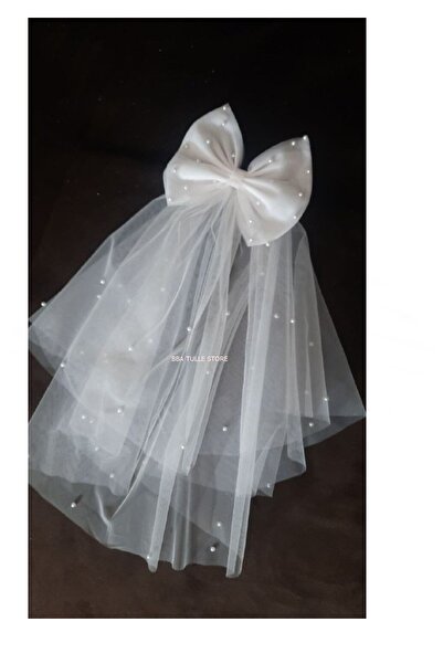 BBA TULLE STORE Gelin Duvağı,gelinlik Aksesuarı Nikah ,incili Gelin Duvak 50c...