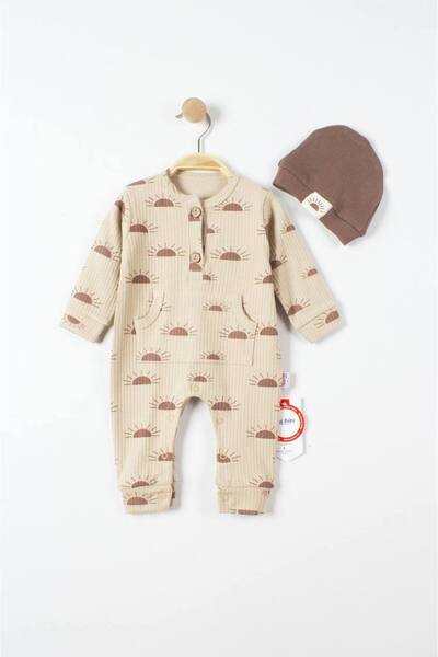 BOYS AND GİRLS TRENDY OUR BOUTIQUE - Sun Printed Jumpsuit with Hat (You Can P...