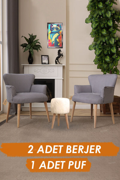LOVİSSE HOME Berjer Set Tekli Koltuk Balkon, Ofis, Bekleme, Güzellik Merkezi,...