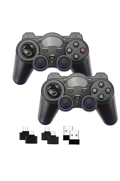 SFL Product 2.4g Wireless 2 Pieces Gamepad Wireless Game Handle PC PS3 Arm TV Box Android TV Phone/tablet Compatible