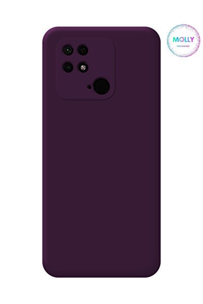Molly Technology Poco C40 İçin Derin Mor Liquid İçi Kadife Silikon Kılıf