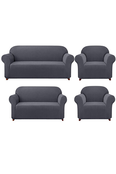 Bright Home أريكة ليكرا وأريكة - غطاء سرير أريكة مرن، نمط Pitikare 3+2+1+1