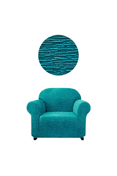 Bright Home أريكة جاكار مرنة - نمط قضيب، بدون تنانير، مفردة (كرسي بذراعين)