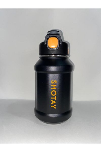 Shotay ST-8238 Steel Flask with Straw 720 ml Black