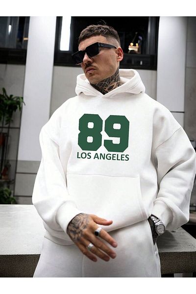 BENROMA Λος Άντζελες εμπριμέ unisex oversize φούτερ