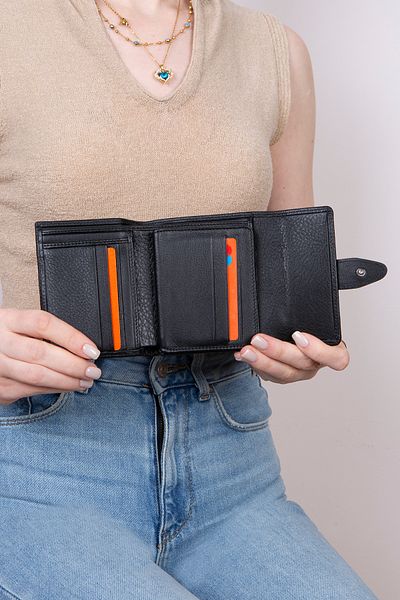Grande L2633 Genuine Real Leather Small Size Women's Wallet Portfolio