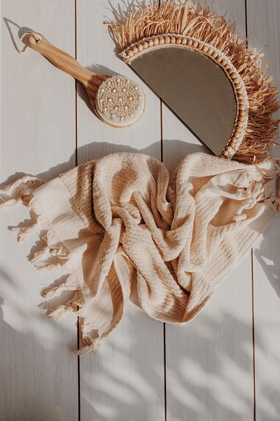 CottonTherapy Rib 50x90 cm Set of 2 Bathroom Kitchen Hand and Face Towels Premium 100% Cotton