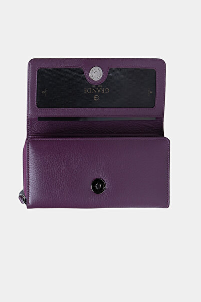 Grande L2636 Genuine Real Leather Large Size Women's Wallet Portfolio