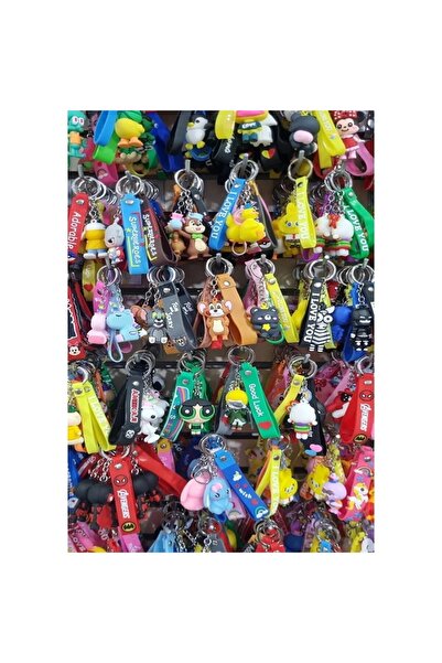 Yenigeldi 2 قطعة جديدة فاخرة ملونة ثلاثية الأبعاد سيليكون ثلاثية الأبعاد حلقة رئيسية حقيبة حلية ولعبة ثلاثية الأبعاد