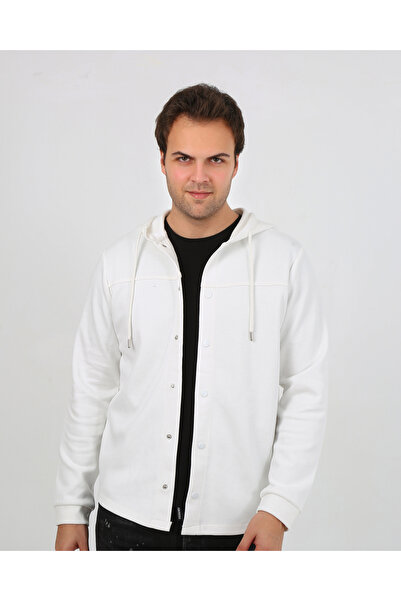 UOMOPARK 5502 NEW SEASON HOODED, FENCE DETAIL REGULAR FIT CARDIGAN