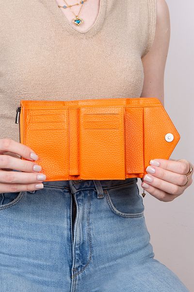 Grande L2785 Genuine Real Leather Small Size Women's Portfolio Wallet